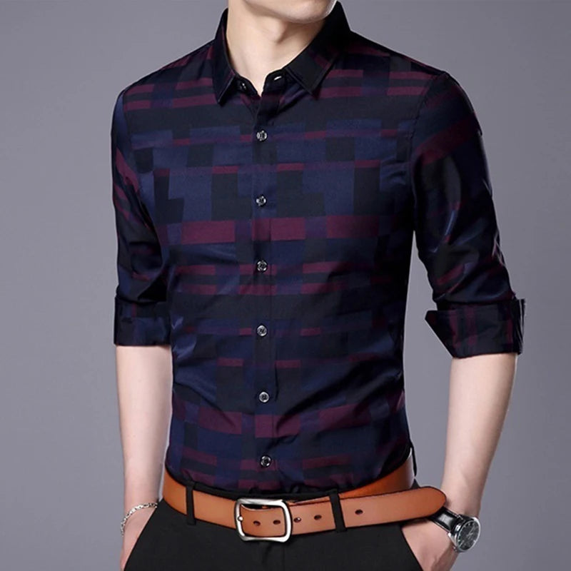 Camisa James Social Casual Manga Longa