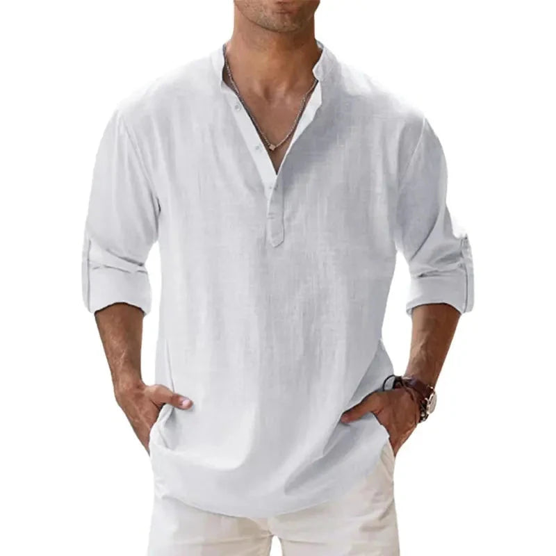 Camisa Frank Casual Verão de Linho