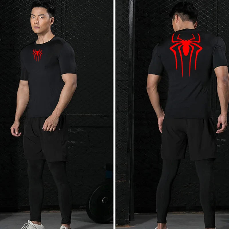 Camisa de Compressão Atlética Homem Aranha