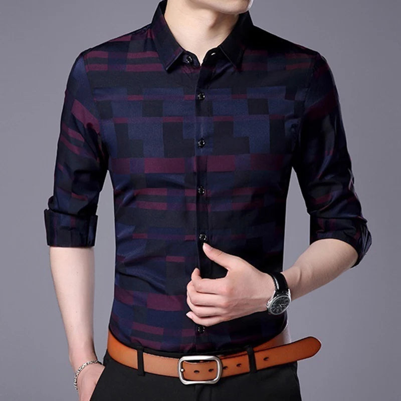 Camisa James Social Casual Manga Longa